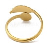 Ion Plating(IP) 304 Stainless Steel Leaf Cuff Ring Components STAS-Z086-02G-4