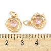 Rack Plating Brass Micro Pave Cubic Zirconia Charms KK-F089-04G-3