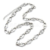 661 Stainless Steel Oval Link Chain Necklaces NJEW-JN06133-3