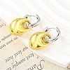 Nuggets Brass Hoop Earrings for Women EJEW-U057-06B-03GP-3