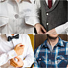 3 Pairs 3 Colors Brass Cufflinks BUTT-CA0001-22-7