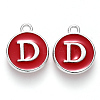 Platinum Plated Alloy Enamel Charms ENAM-S118-03D-P-1
