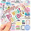 50Pcs PVC Self-Adhesive Inspirational Quote Stickers PW-WG60628-01-3