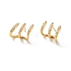 Clear Cubic Zirconia Claw Stud Earrings EJEW-K093-14G-1