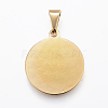 Real 18K Gold Plated 304 Stainless Steel Pendants X-STAS-H372-01J-2