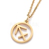304 Stainless Steel Pendant Necklaces NJEW-Z004-08G-1