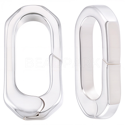 2Pcs Brass Spring Gate Rings KK-BBC0024-20S-1