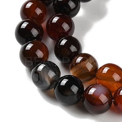 Natural Striped Agate/Banded Agate Beads Strands G-Z060-A01-B13-1