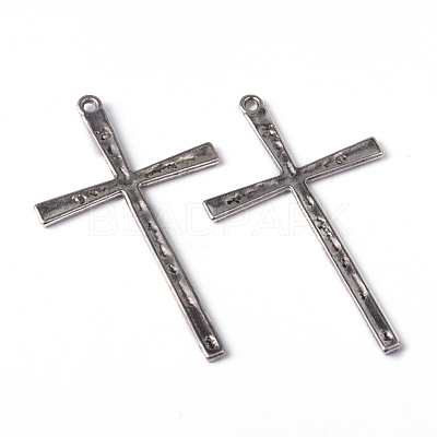 Tibetan Style Alloy Cross Large Pendants EAAA0100Y-NF-1