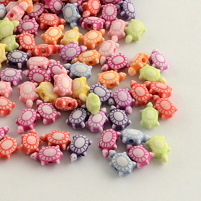 Craft Style Colorful Acrylic Beads X-MACR-Q157-M25-1