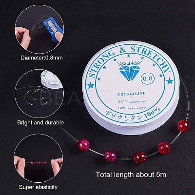 Baking Paint Crackle Glass Beads CCG-PH0002-10-1