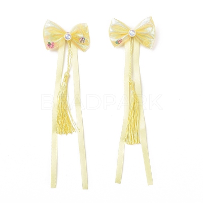 Bowknot Long Ribbon Alligator Hair Clip PHAR-D013-03B-1