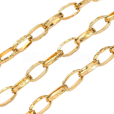 304 Stainless Steel Textured Cable Chains STAS-P386-10G-1