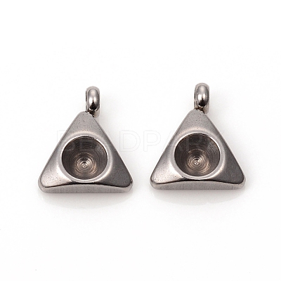 Tarnish Resistant 201 Stainless Steel Pendants Rhinestone Settings STAS-L244-32P-1