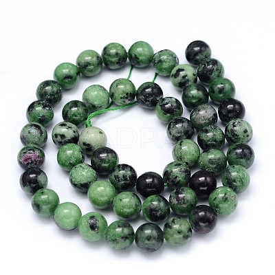Round Natural Ruby in Zoisite Bead Strands X-G-F222-11-4mm-1