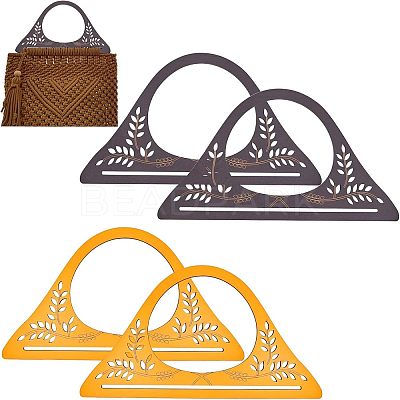 4Pcs Wooden Handles Replacement Part FIND-CA0002-58A-1