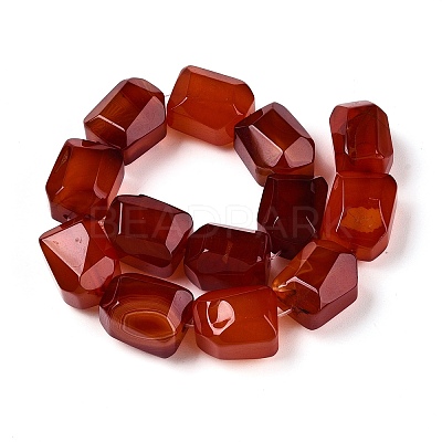 Natural Red Agate Beads Strands G-N342-148A-1