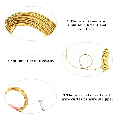 Pack of 10 rolls Multicolor Round Aluminum Wire 18 Gauge Jewelry Making Beading Craft Wire AW-PH0001-01-1mm-1