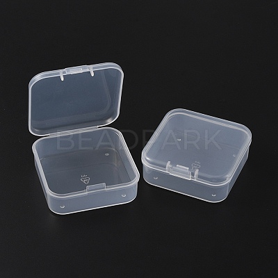 12Pcs Square Plastic Organizer Beads Storage Containers CON-YW0001-35-1