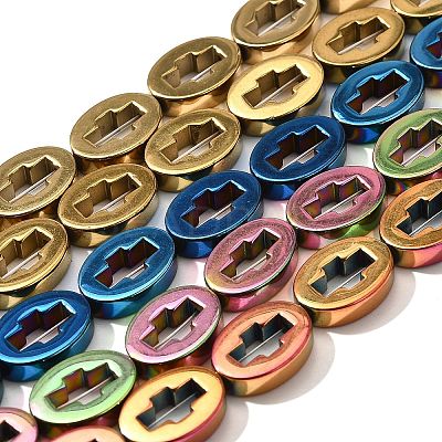 Electroplated Synthetic Non-magnetic Hematite Beads Strands G-L613-Z01-03-1
