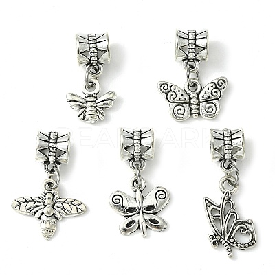 Tibetan Style Alloy European Dangle Charms PALLOY-JF02508-1