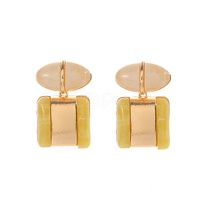 Alloy Resin Stud Earrings for Women WG7DF4E-02-1
