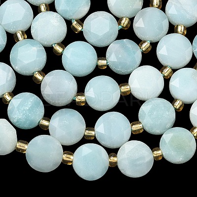 Natural Flower Amazonite Beads Strands G-C116-A183-02-1