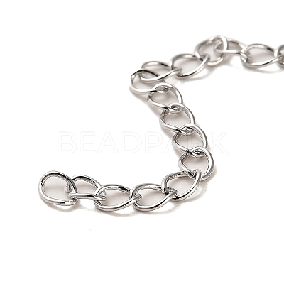 Rack Plating Brass Curb Chain Extender KK-Q807-09P-1