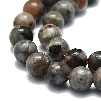Natural Fluorescent Syenite Rock(Glow under UV Light) Beads Strands G-G789-02A-1