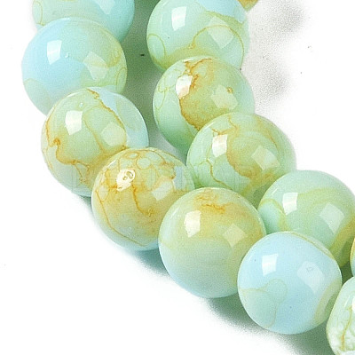 Baking Paint Glass Bead Strands GLAA-H031-01A-08-1