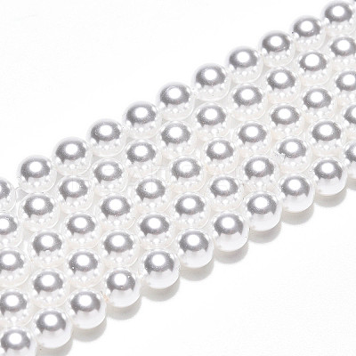 Baking Paint Pearlized Glass Pearl Bead Strands HY-N002-4mm-A12-1