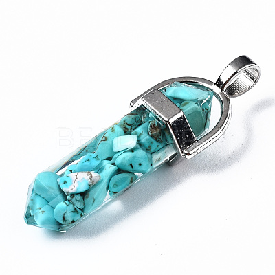 Transparent Epoxy Resin Pendants RESI-Q215-001-NR-1