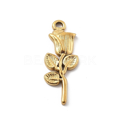 304 Stainless Steel Rhinestone Pendants STAS-D300-01G-02-1