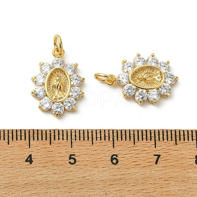 SHEGRACE Brass Micro Pave Cubic Zirconia Pendants XGRQ3P737-617G-1