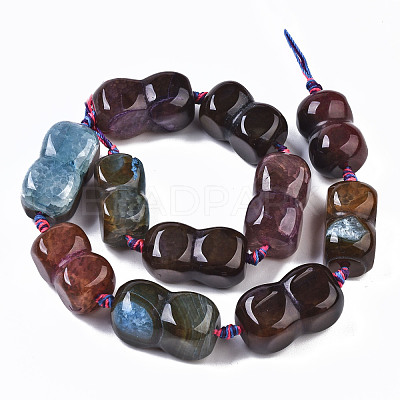 Natural Crackle Agate Beads Strands G-S359-259-1