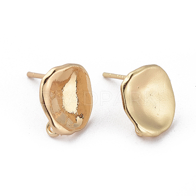 Brass Stud Earring Findings X-KK-S348-414-1