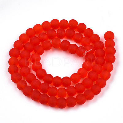 Transparent Glass Beads Strands X-GLAA-T032-T6mm-MD09-1