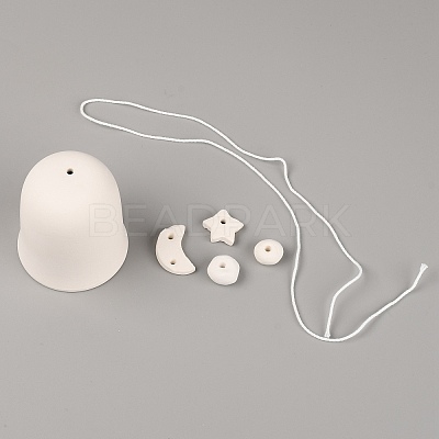 Cone Shape Porcelain DIY Wind Chime DIY-WH0258-09-1
