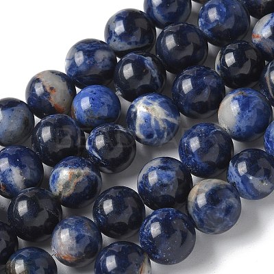 Natural South Africa Sodalite Beads Strands G-S259-35-10mm-1