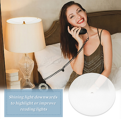 Flat Round PP Lamp Shade Diffuser FIND-WH0152-204-1