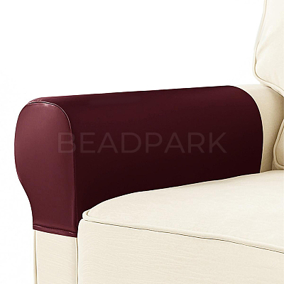 2Pcs Imitation Leather Sofa Armrest Covers AJEW-WH20070-167A-1