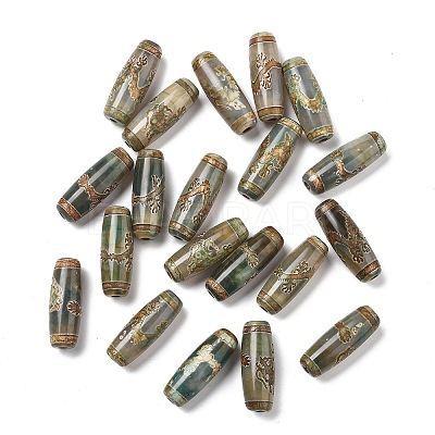 Tibetan Style dZi Beads TDZI-E004-10-1