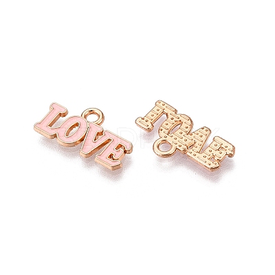 Valentine's Day Theme Alloy Enamel Pendants ENAM-T020-50D-03-1