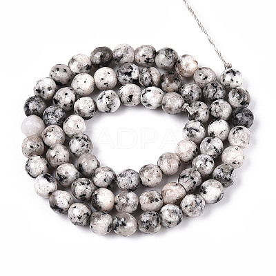 Dyed Natural White Jade Beads Strands G-T139-6mm-60-25-1