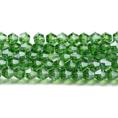 Transparent Electroplate Glass Beads Strands EGLA-A039-T6mm-A03-1