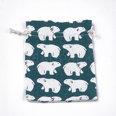 Polycotton(Polyester Cotton) Packing Pouches Drawstring Bags ABAG-T007-02M-1