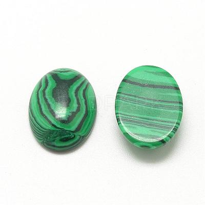 Synthetic Malachite Cabochons G-R415-18x25-38-1