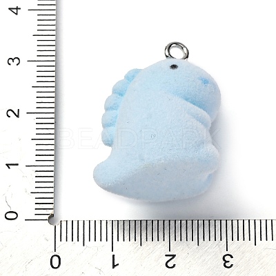 Flocky Resin Pendants FIND-S001-08D-1