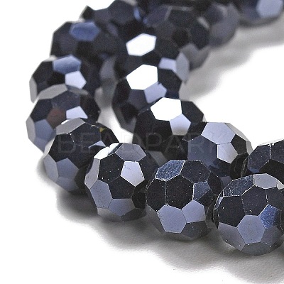Electroplate Opaque Glass Beads Strands EGLA-A035-P8mm-A18-1