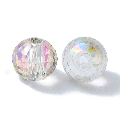 Half Rainbow Plated Glass Beads EGLA-P059-02A-HR02-1